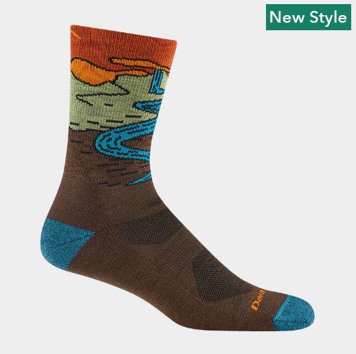 Darn Tough Men's Chasing Waterfalls Micro Crew Lightweight Hiking Sock 5020