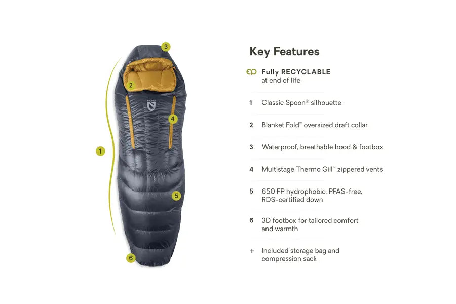 NEMO Disco™ Men's Endless Promise® Down Sleeping Bag - 15F REGULAR