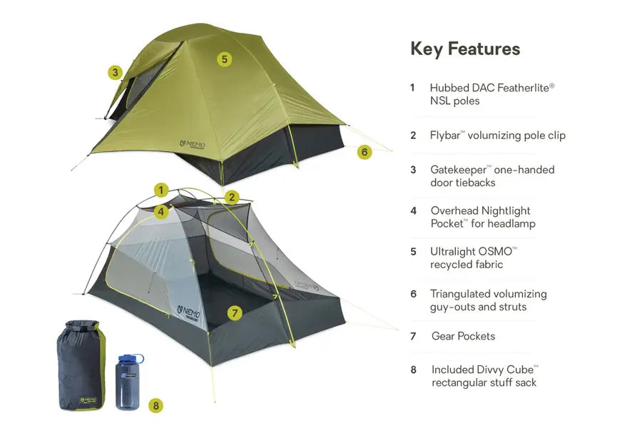 NEMO Hornet OSMO™ Ultralight Backpacking Tent - 3 PERSON