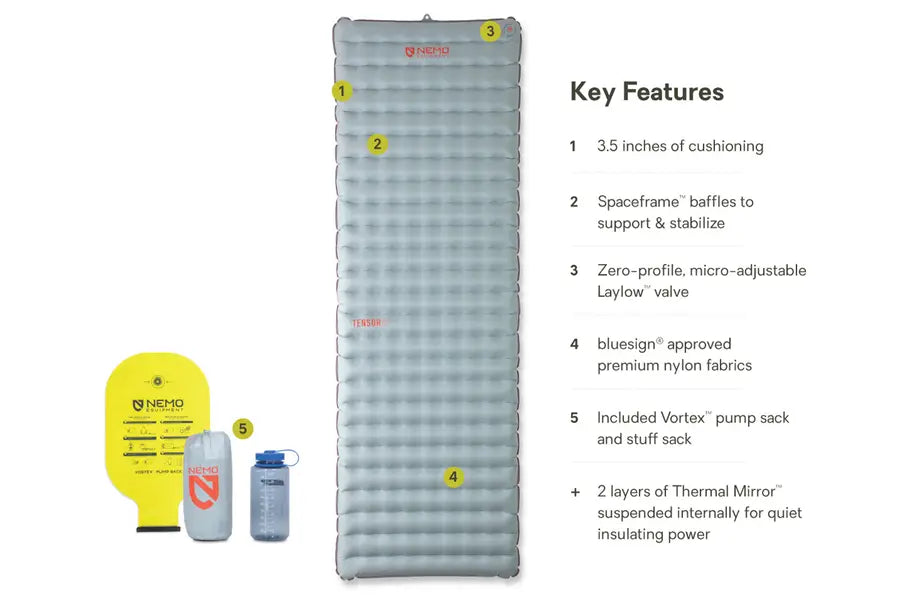 NEMO Tensor™ All-Season Ultralight Insulated Sleeping Pad - REGULAR WIDE