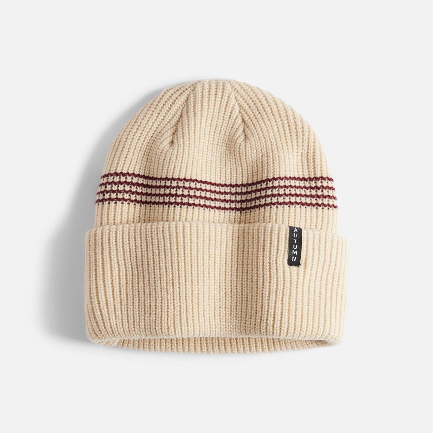 Autumn Headwear Mini Stripe Beanie - Oatmilk