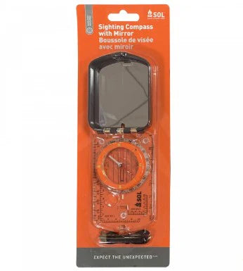 SOL Sighting Compass with Mirror