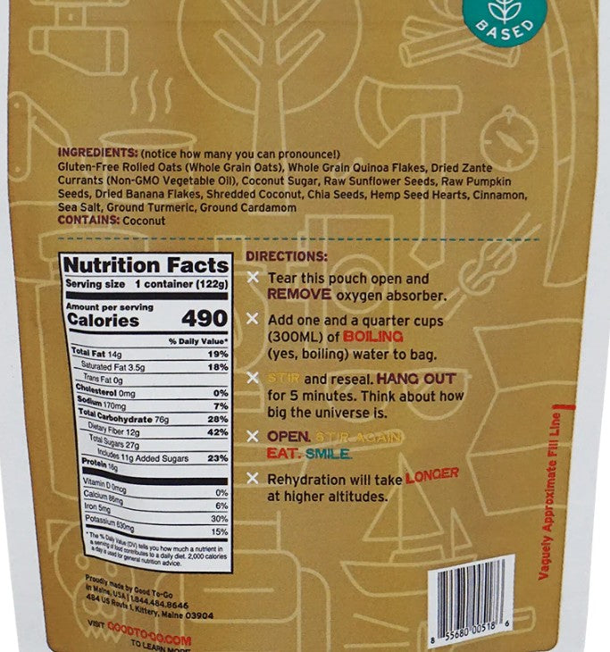 Good To-Go Oatmeal