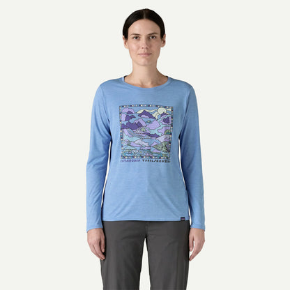 Patagonia Women's Long-Sleeved Capilene Cool Daily Graphic Shirt - Lands