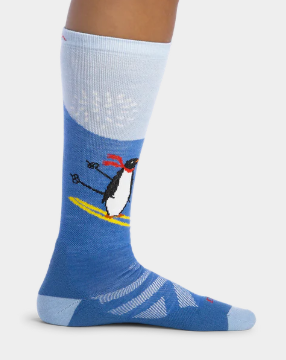 Darn Tough Kids Penguin Peak Over-the-Calf Midweight Ski & Snowboard Sock
