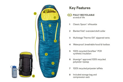 NEMO Forte™ Endless Promise® Men's Synthetic Sleeping Bag - 20F LONG