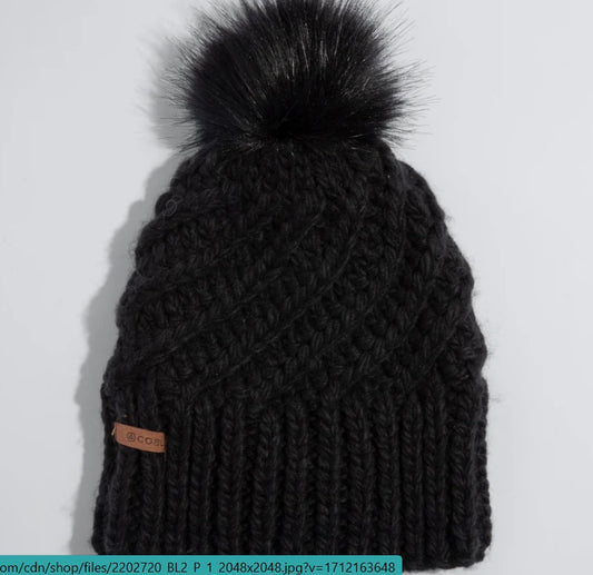 Coal The Maizy Knit Faux Fur Pom Womens Beanie