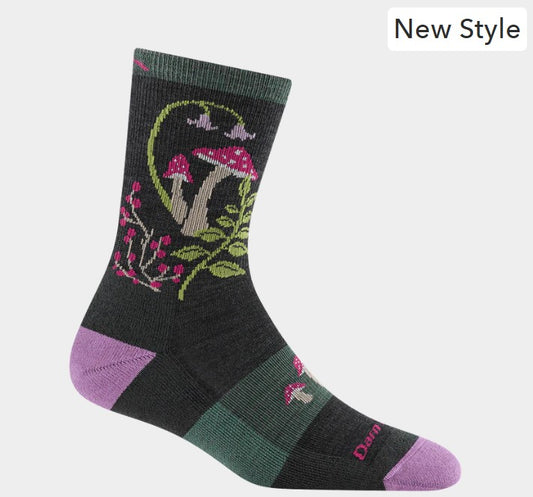 Darn Tough 5026 Women's Mellow Mushrooms Micro Crew Lightweight Hiking Socks